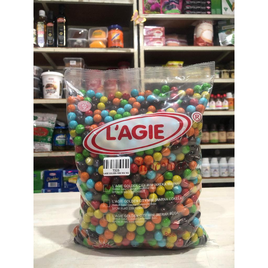 

LAGIE GOLDEN MINI WARNA-WARNI 1 KG X 1, COKLAT ISI BISCUIT, COCOK UNTUK TOPPING ICE CREAM/CAKE DLL