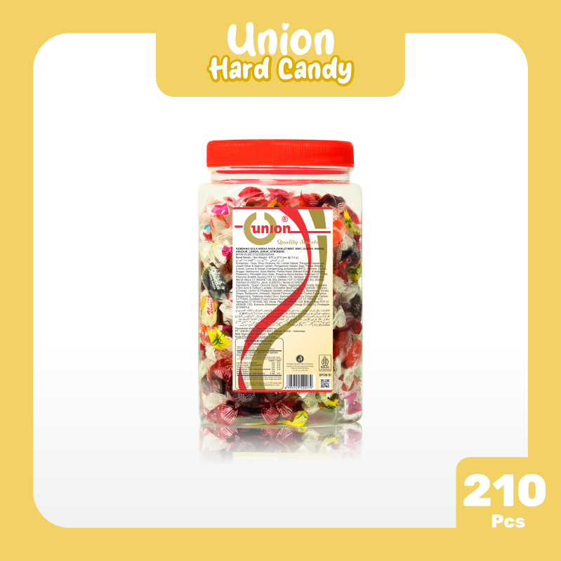 

Permen Union Aneka Rasa isi 210pcs Ples 670 gr - Union Assorted Candy / Permen Ples