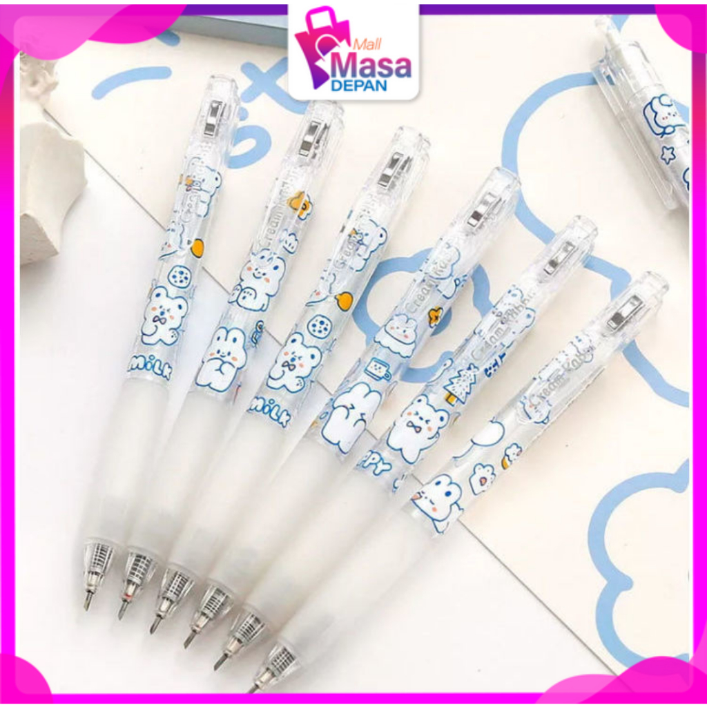 

MMD Pulpen Lucu Aesthetic Motif Bear Pena Gel 0.5mm Warna Hitam Pen Tinta Gel Mekanik Ujung Lancip Bolpoin Cetek Cetekan Alat Tulis Kantor Cute Ballpoint School Stationery ATK Murah