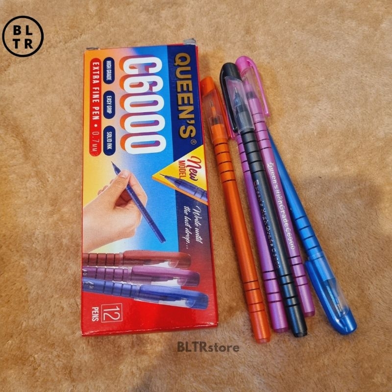 

PAK//PEN FASTER HITAM QUEEN'S (C6000)/BOLPOIN 0,7MM/PEN SEKOLAH/NEW ORIGINAL