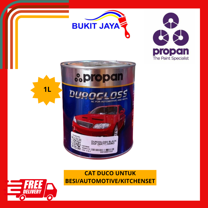 PROPAN DURAGLOSS CAT DUCO HITAM DOFF