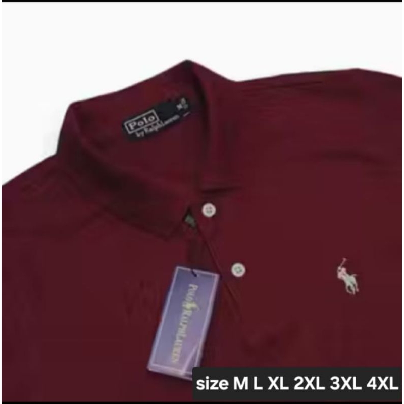 Kaos Kerah Polo Shirt/MAROON/Ukuran M L XL 2XL 3XL 4XL/Kaos Kerah polo/Kaos Polo Pria