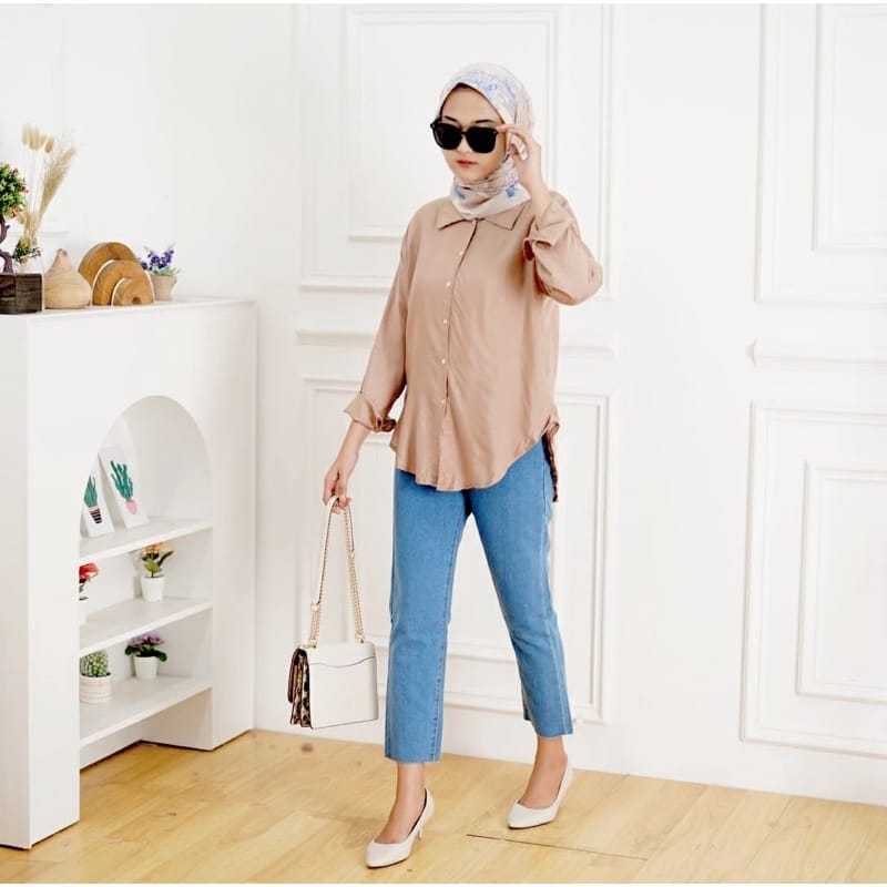 GFS SITA RAYON DIAMOND TOP KEMEJA ATASAN WANITA