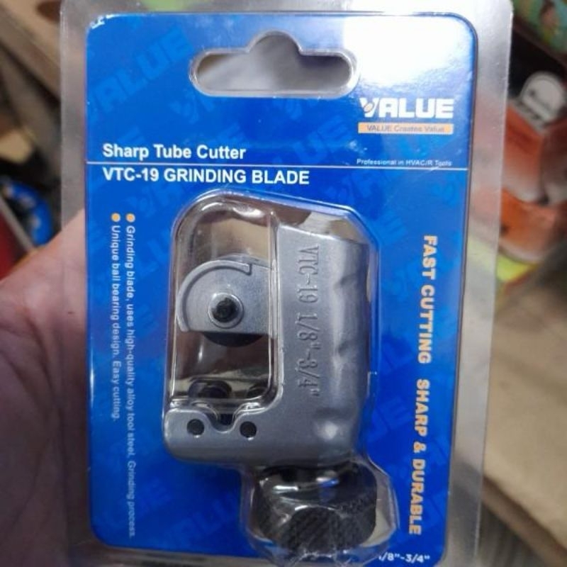 

TUBE CUTTER VALUE VTC-19 / CUTTER VALUE VTC19 UKURAN 1/8-3/4 / ALAT POTONG PIPA TEMBAGA