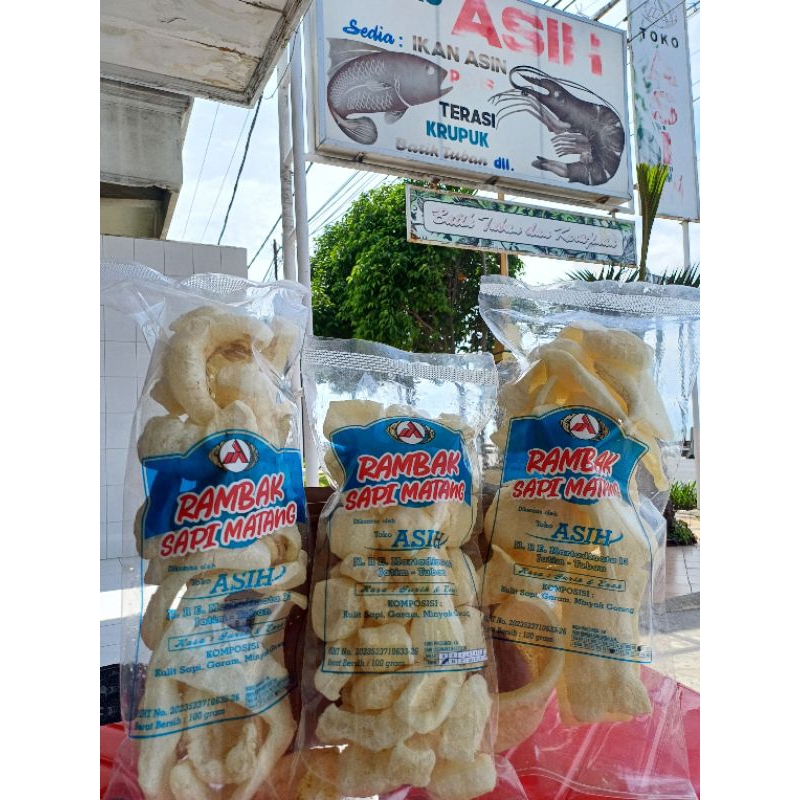 

Kerupuk Krupuk Rambak Sapi Asli / Kerupuk Krupuk Kulit Sapi / Krecek Rambak Sapi (Matang)-Toko Asih