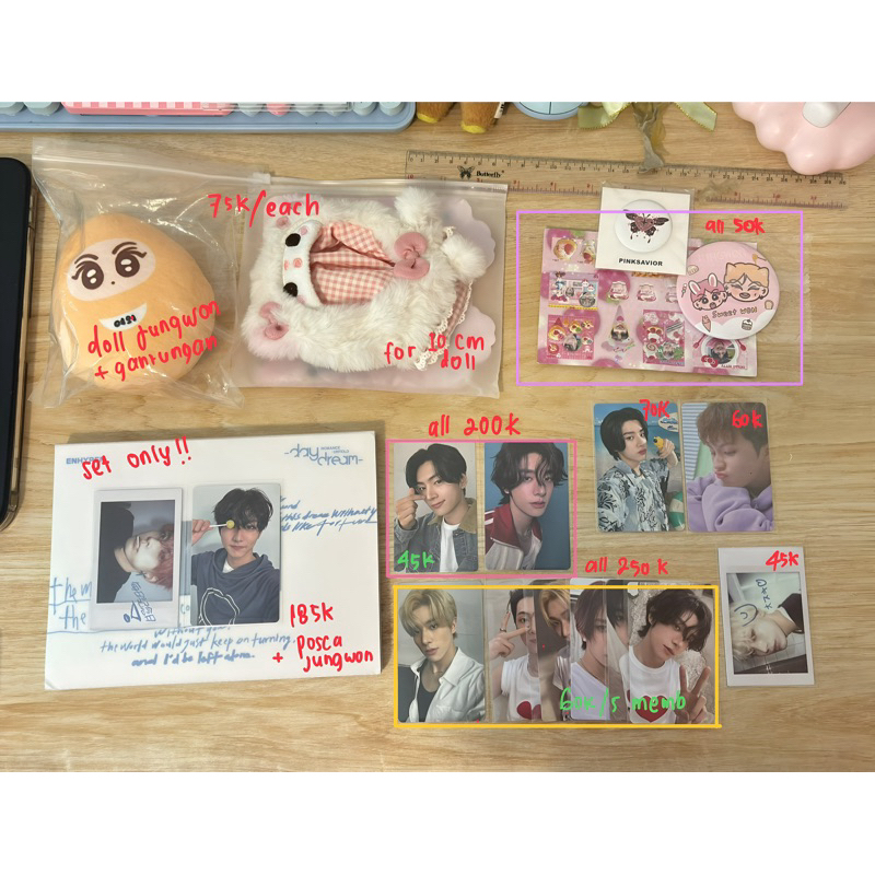 pc album unsealed doll clothes sticker mirror pin pola japan daydream heeseung jungwon permen jake d