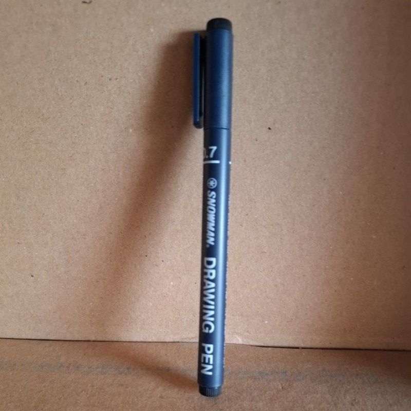 

snowman drawing pigment pen hitam 0.7