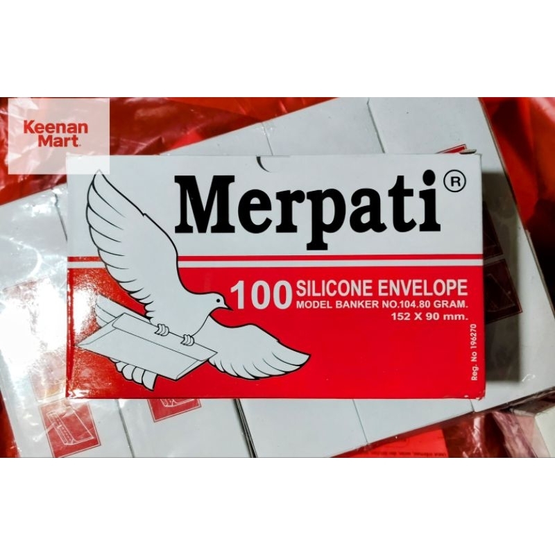 

Amplop Merpati Silicone 100 Lembar - Model Banker No.104 80 Gram Ukuran 152x90mm