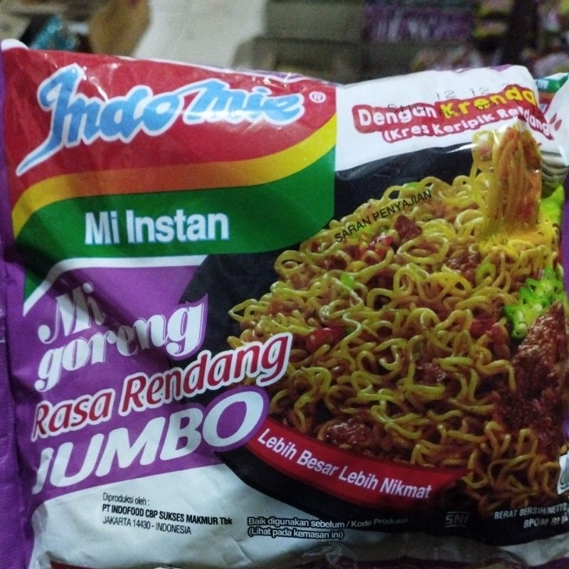 

indomie goreng jumbo rasa rendang