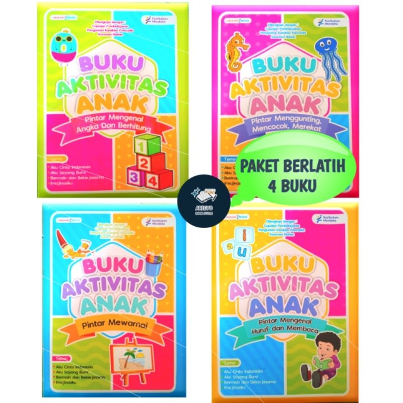 ORI|BUKU PAKET AKTIVITAS TK PAUD|BUKU KURIKULUM MERDEKA TK A.TK B
