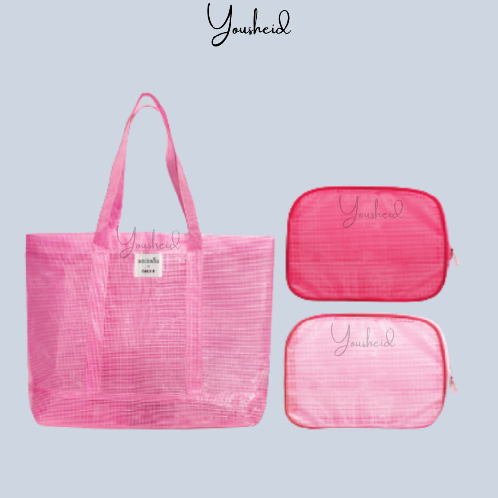 Tas Makeup Tote bag - Pouch pink Sociolla x Callie