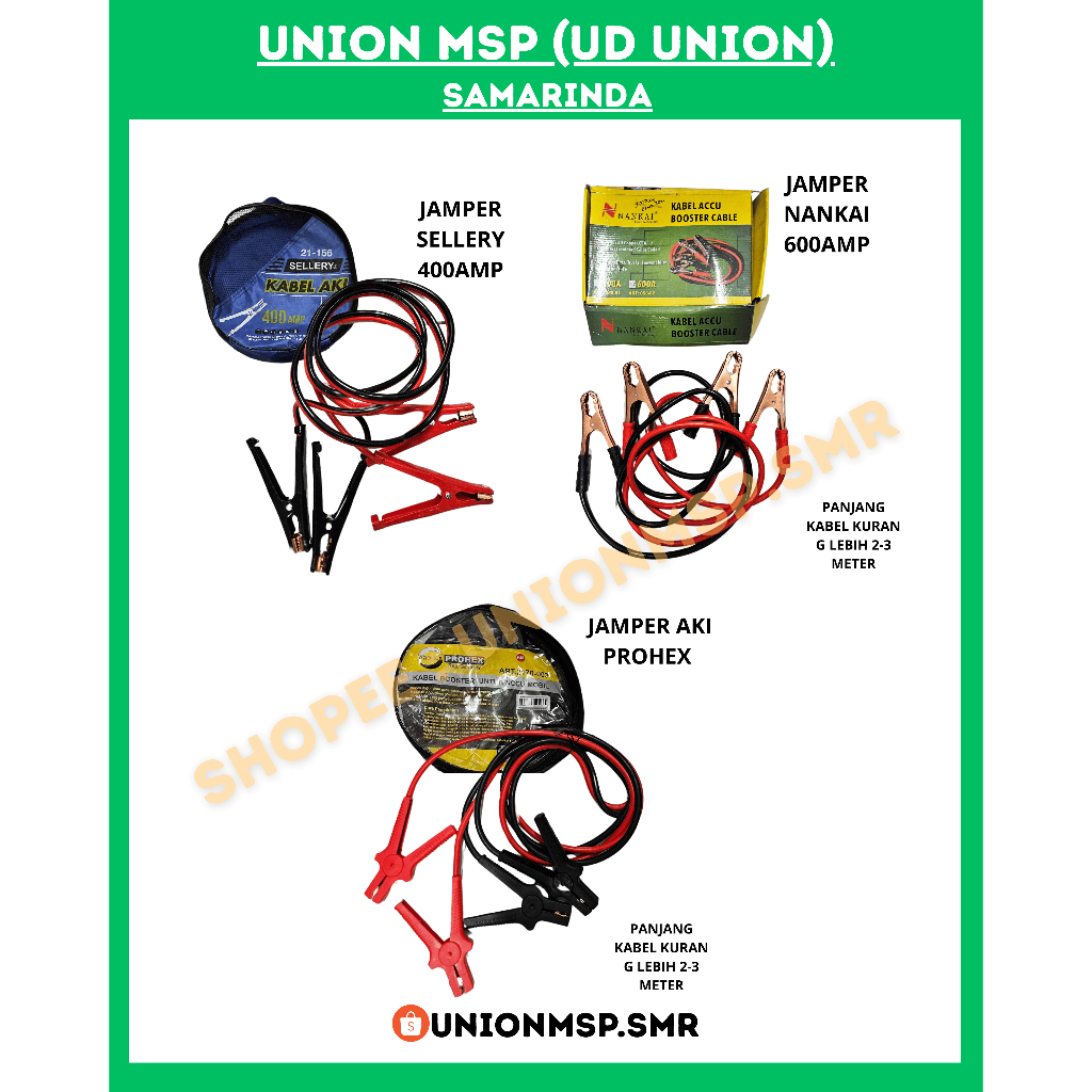 KABEL JUMPER AKI MOBIL 400A 500A 600A | KABEL BOOSTER STARTER AKI KABEL DARURAT MOBIL BESAR