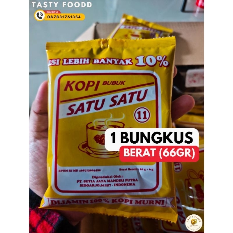 

[ 1 BUNGKUS ] KOPI BUBUK 11 (66 gr) // 1 BUNGKUS KOPI BUBUK 11 BERAT 66gr