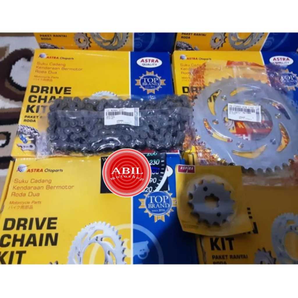 Gir set aspira vixion new/gear satu set lengkap aspira