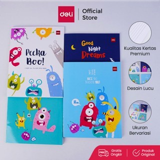 

Deli Buku Tulis Cover Lucu (10/5 Pcs) / Notebook / Buku Tulis Sekolah A5 38 Lembar CNA538