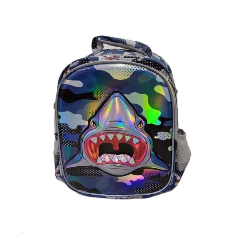 HSD TAS RANSEL ANAK TK SHARK ANOMALI TRALALELO TRALALA 3D HOLOGRAM IMPORT