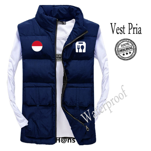 Rompi Vest Pria Terbaru Sh_opefod - Rompi Waterprof Tebal Keren sopefod Putih