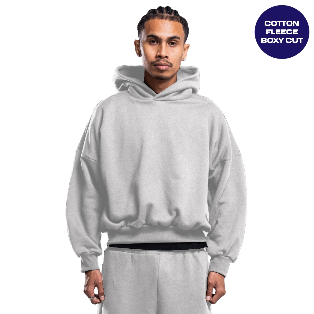 Kre - JORN - Hoodie Boxy Misty Hoodie Polos Pria Hoodie Polos Wanita Jaket Hoodie Polos Hoodie Boxy