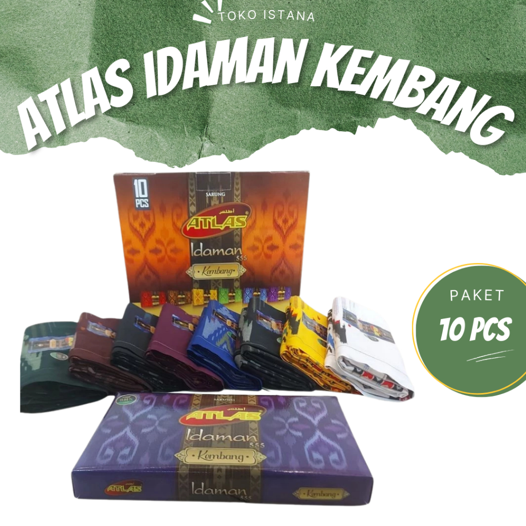 GROSIR Sarung Atlas Idaman Kembang Motif BHS Infinity 10 pcs