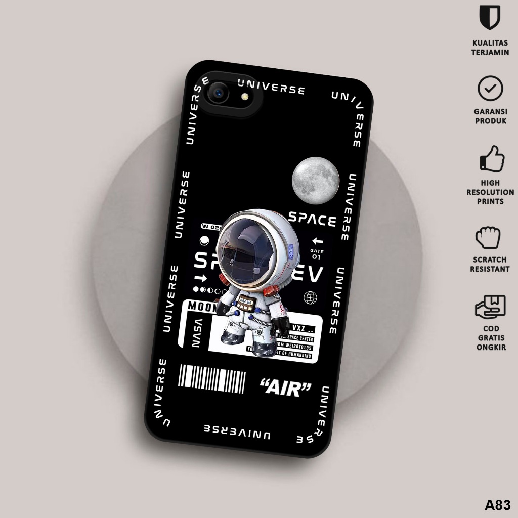 CASE OPPO A83 - Softcase OPPO A83 Motif Astronot - Case Pro Camera - Case Hp OPPO A83 - Casing Hp OP