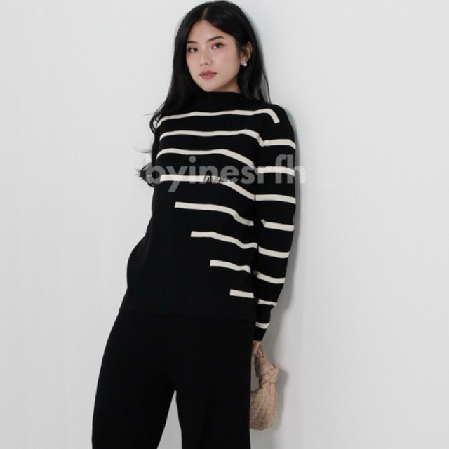 BYINESRFH - Knit Set Atasan dan Bawahan Kulot Wanita