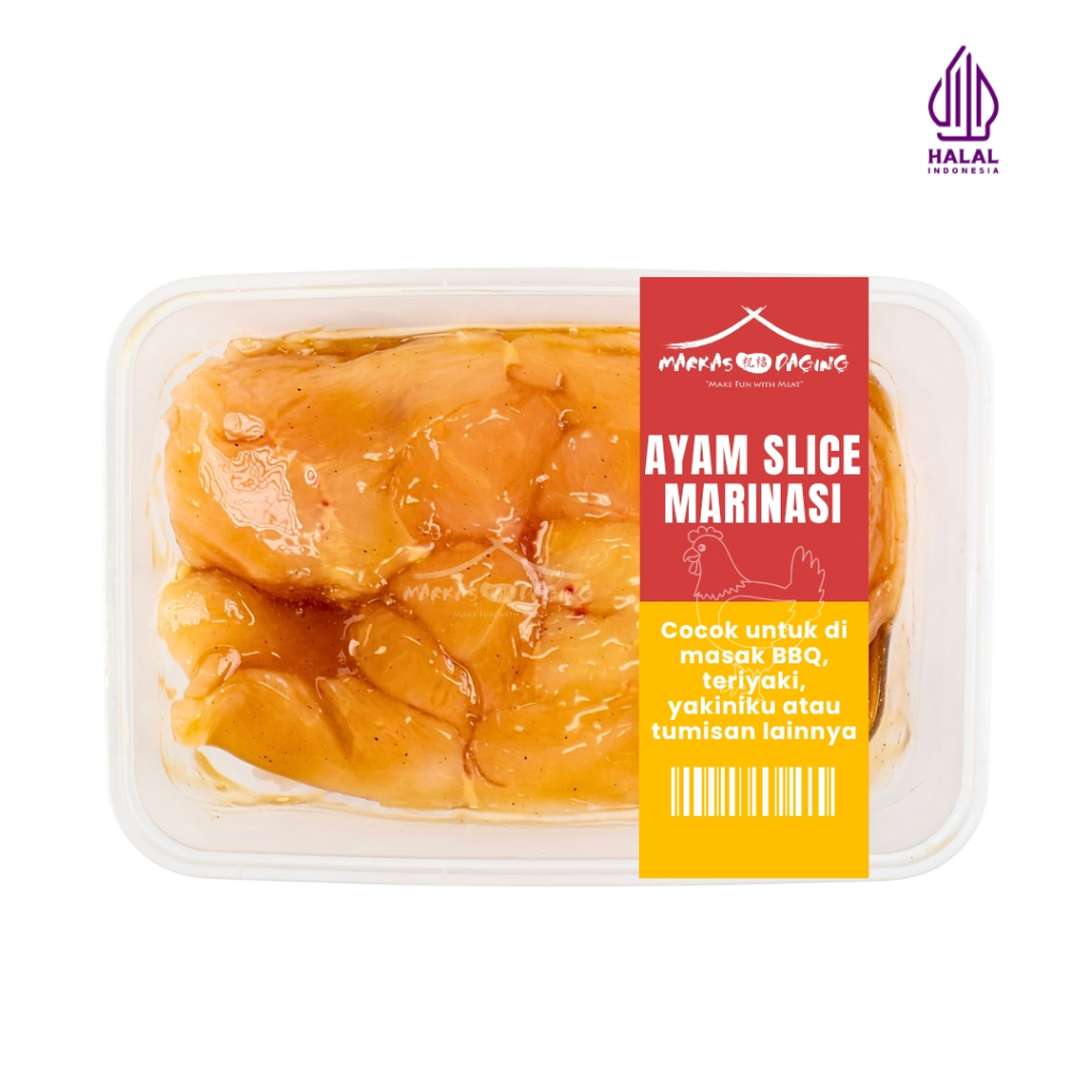 

JUN AYAM Marinasi Ayam Fillet Slice Daging Ayam Fillet Dada Marinasi BBQ gr