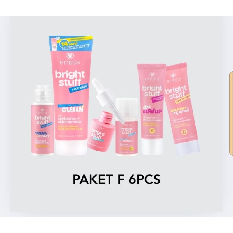 SHVA. Bisa COD Paket Emina 1 Satu Paket Series Lengkap Komplit Ekonomis / Paket Hemat Emina Bright