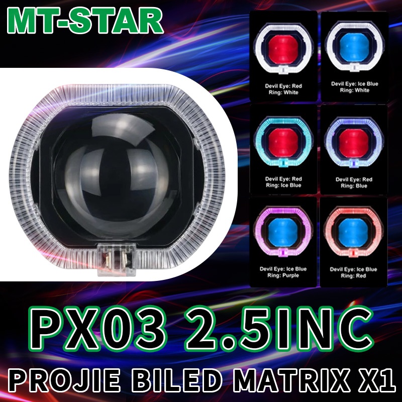 MT-STAR Proyektor produk baru matrix X1 2.5-inch PX03 bodi putih tinggi dan rendah hitam 2.5-inch di