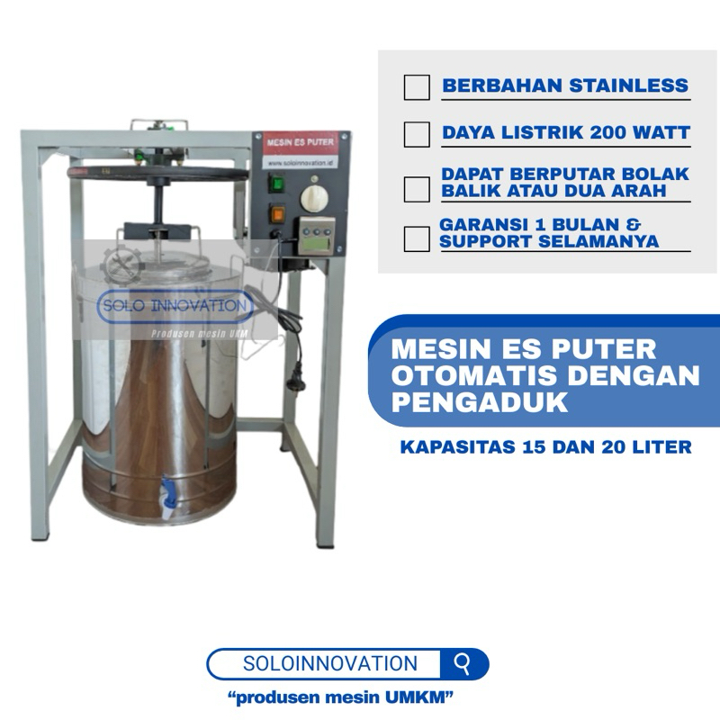 mesin es puter dengan pengaduk