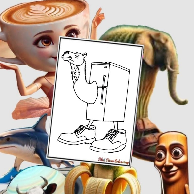 

[READY] KERTAS GAMBAR MEWARNAI ANOMALI ITALIAN BRAINROT V2 / TUNG TUNG SAHUR ISI 10 LEMBAR GAMBAR