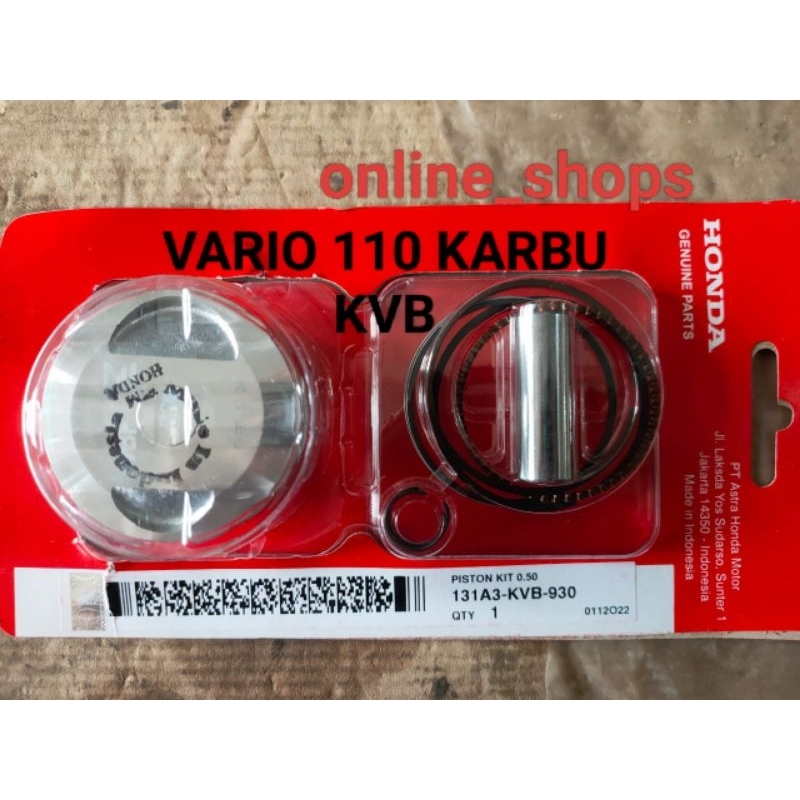 Paket piston kit vario 110 carbu karbu KVB AHM HONDA seher oversize os std 25 50 75 100