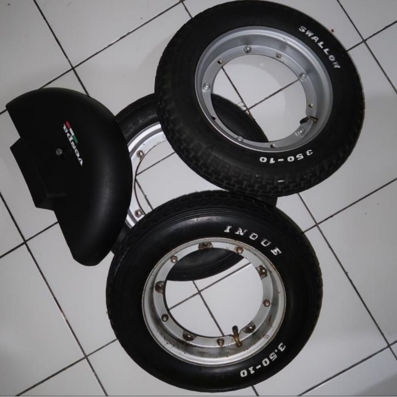 Paket Ban Velg Vespa Ring 10 (Bukan Tubeless)