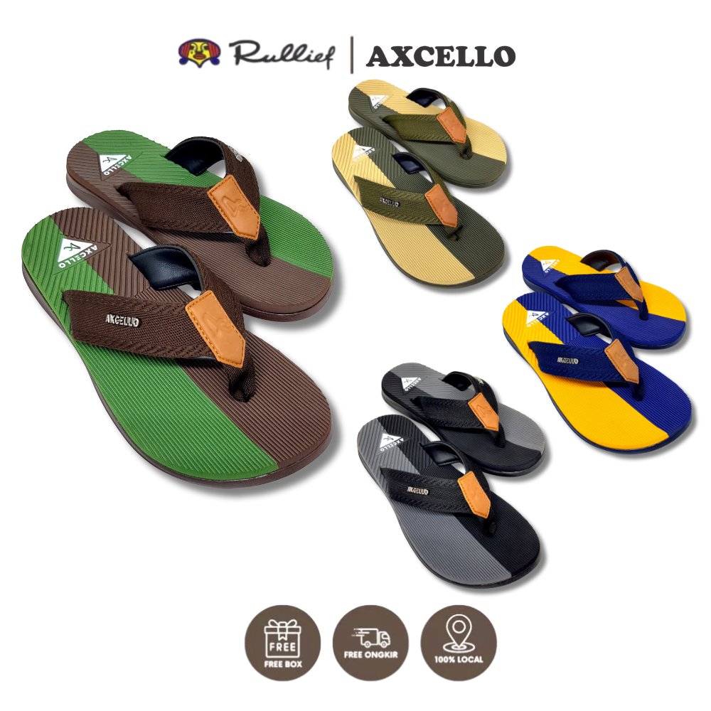 Rullief x Axcello - Sandal Pria Axcello DIO 19 - Sendal Casual Formal Cowok