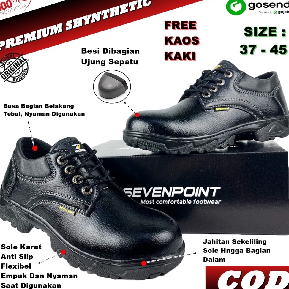 KODE N64D Sepatu Safety Pria Wanita Original Sefty Shoes Proyek Kerja Lapangan Sefti Kitchen Savety 