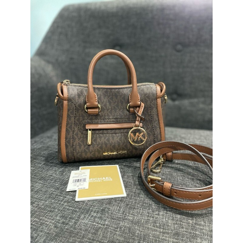 Preloved MK Carine Sign Brown Small