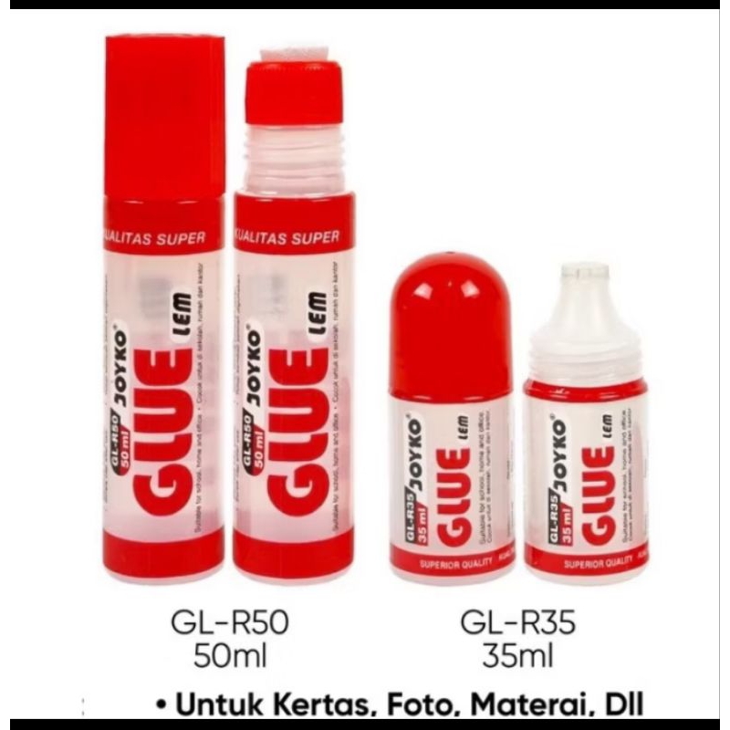 

lem kertas | Lem Cair Joyko GL-R50 (50ml)