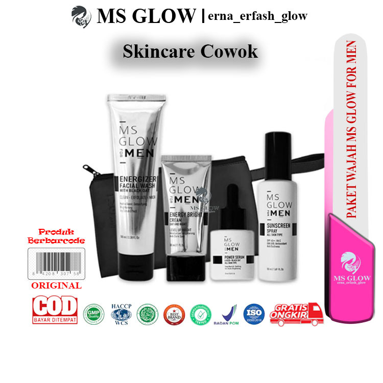 PAKET MS GLOW MEN LENGKAP ORIGINAL BERBARCODE PRODUK AKTIF