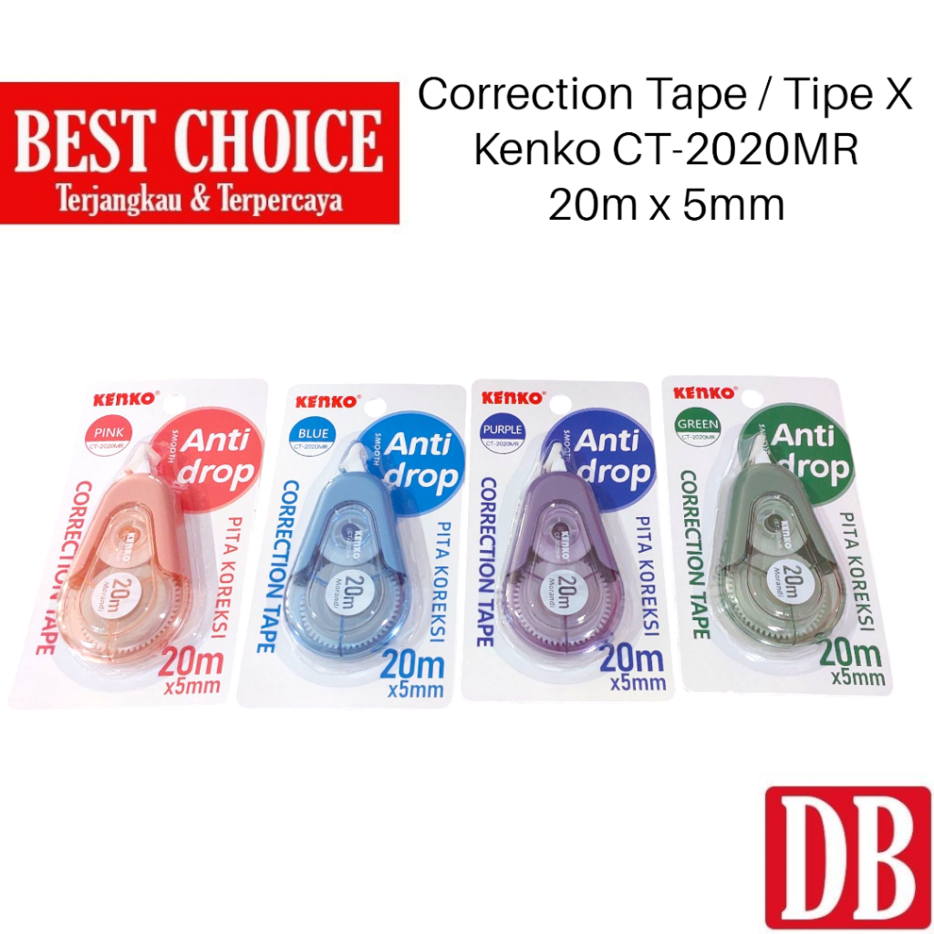 

Correction Tape / Tipe X Roll / Tipex Kertas / Tip-Ex Kenko CT-2020MR 20M x 5mm