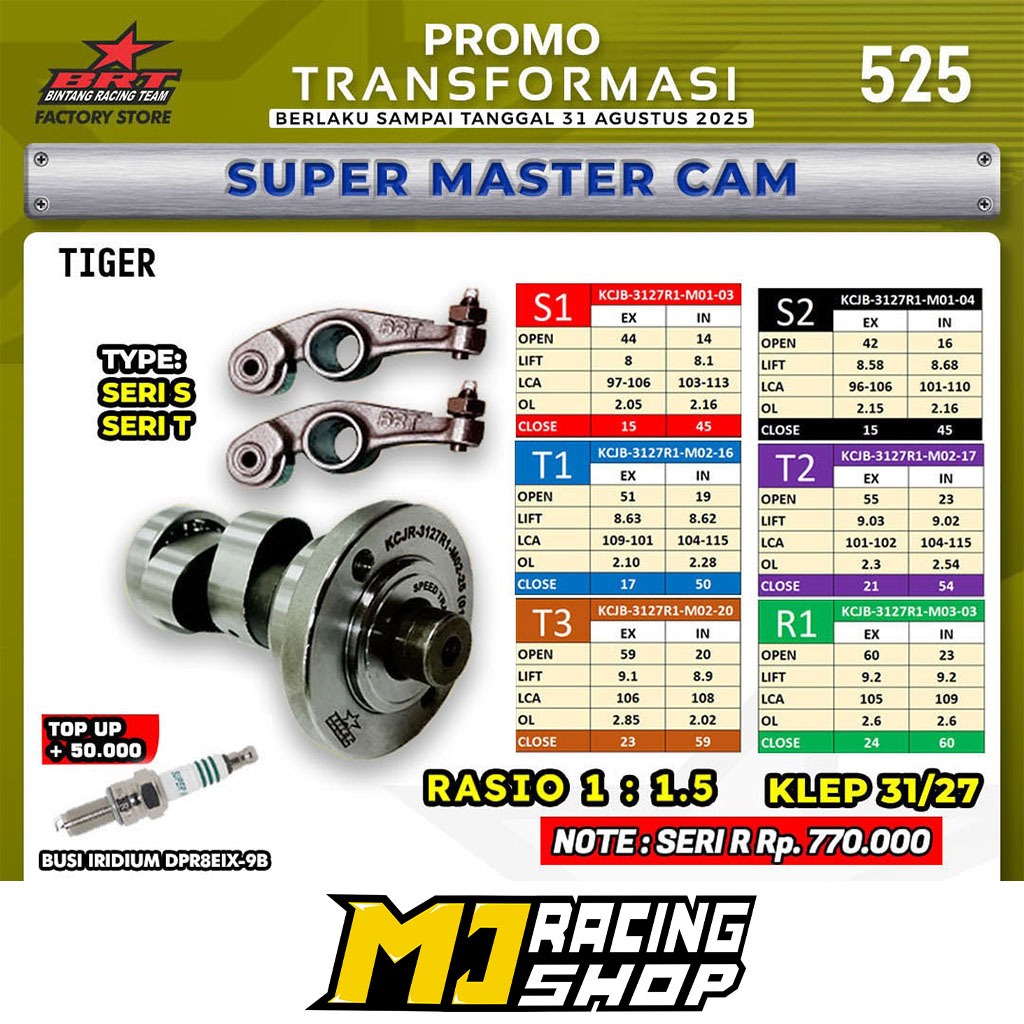 NOKEN AS BRT TIGER MEGAPRO PRIMUS MP CB GL PRO S1 S2 T1 T2 T3 R1 SUPER MASTERCAM