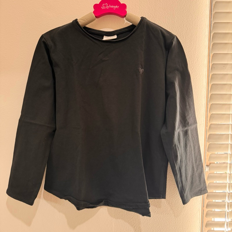 Kaos / Atasan Lengan Panjang Warna Hitam Polos / Long Sleeves Top Zara Kids  Anak Perempuan - Prelov