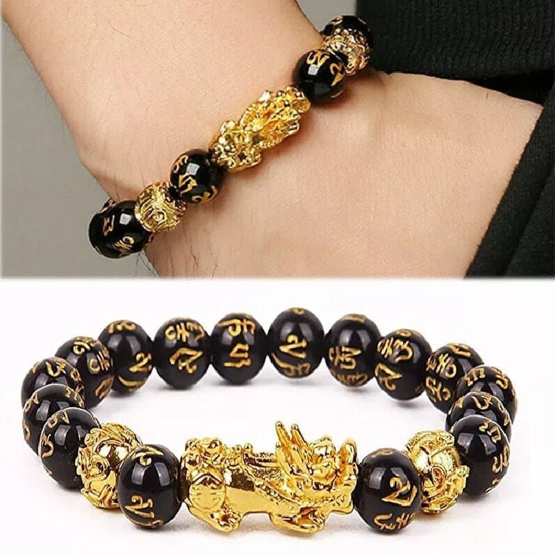 ✅[INSTAN/COD] GELANG PIXIU IMPORT FULL HITAM/Gelang Feng Shui Pixiu / Mantra / Keberuntungan / PiYao