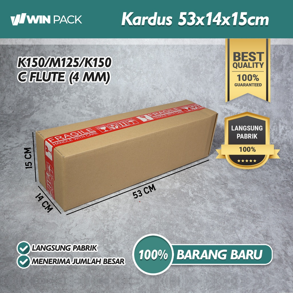 

(Isi 10 Pcs) Kardus Karton Box Packing Polos | 53x14x15 cm | Polos