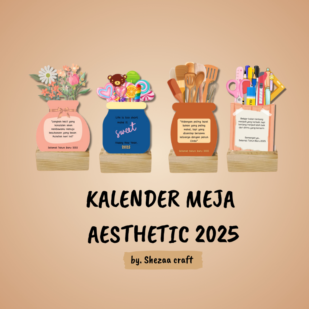 

KALENDER MEJA AESTHETIC /ESTETIK 2025 SOUVENIR CANTIK
