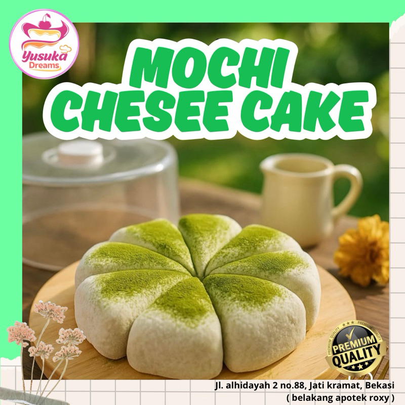 

MOCHI CHESEE CAKE SLICE ( MATCHA ) PREMIUM QUALITY