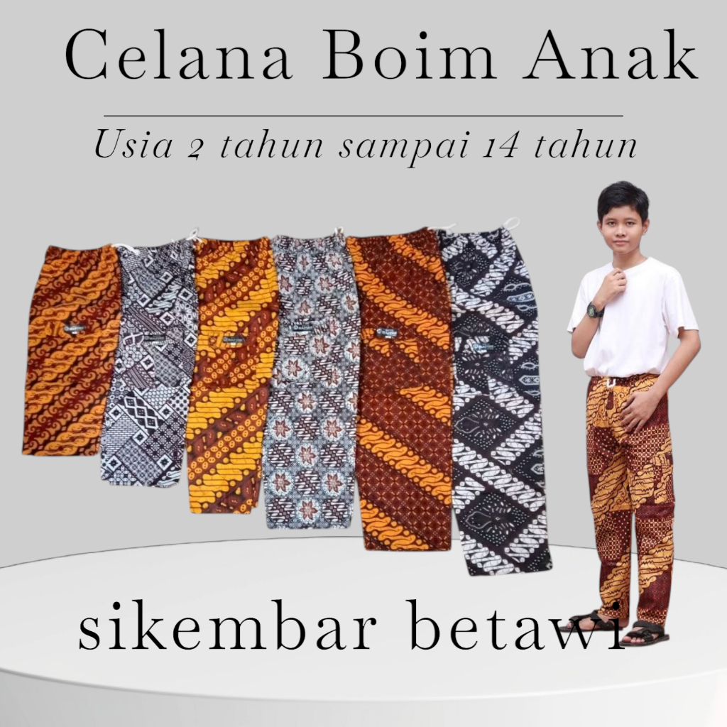 Celana Pangsi Batik Betawi Pria Dewasa | Celana Silat Motif Batik Pinggang Karet Serut | Celana Trad