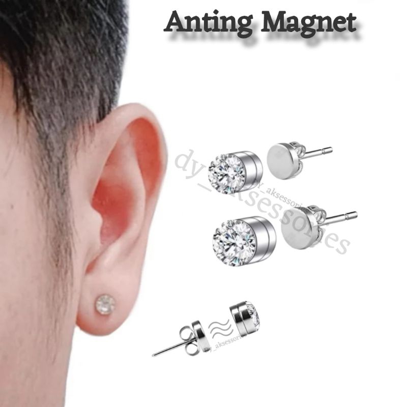 anting magnet model asli double magnet anting korea anting pria wanita