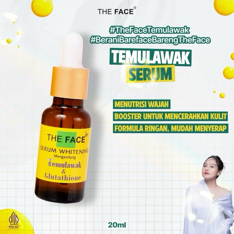 The Face Temulawak Whitening Serum with Glutathione 20ml/Serum Wajah