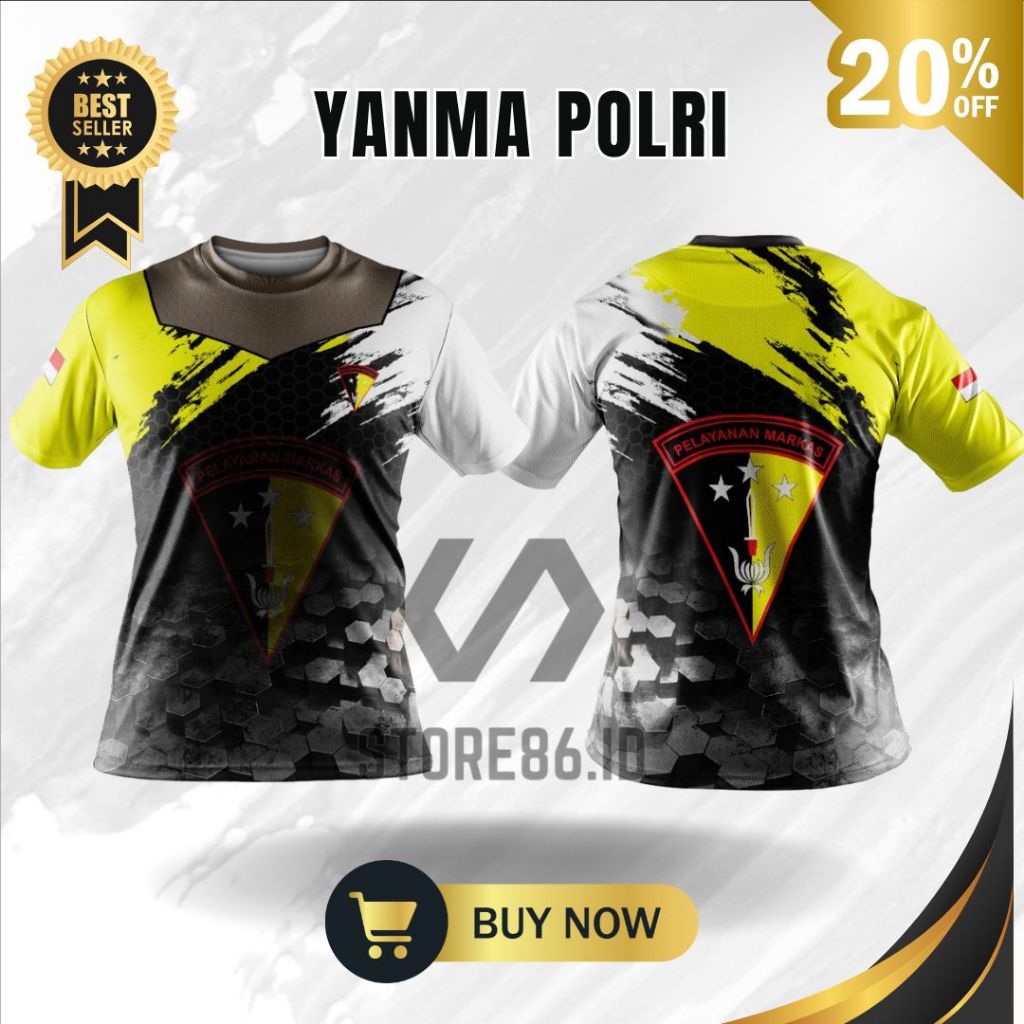 JERSEY YANMA POLRI 01 FULLPRINT SUBLIME / KAOS YANMA POLRI DRIFIT / JERSEY YANMA POLRI / FULL PRINTI