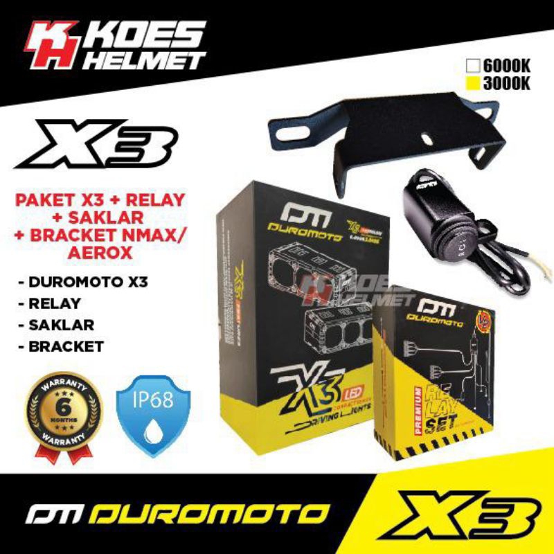Lampu Sorot LED DUROMOTO M1 | X3 | X5 | M3 | M5 | M6 duromoto