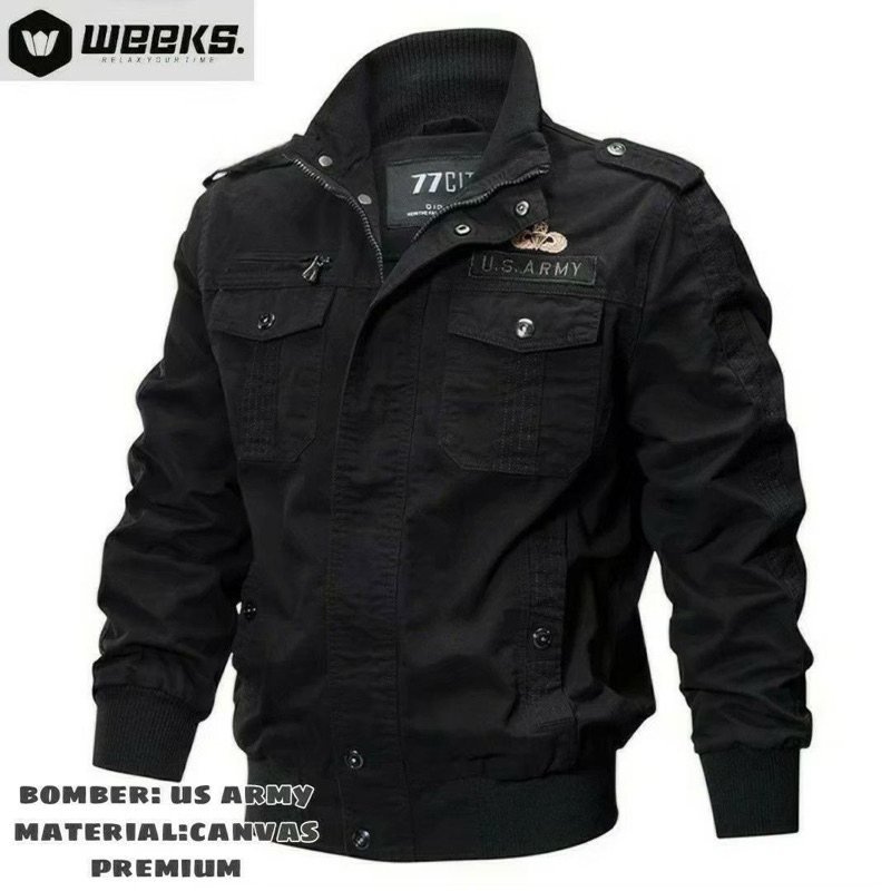 Jaket Canvas Pria Jaket Us Army Jaket Keren Jaket Distro